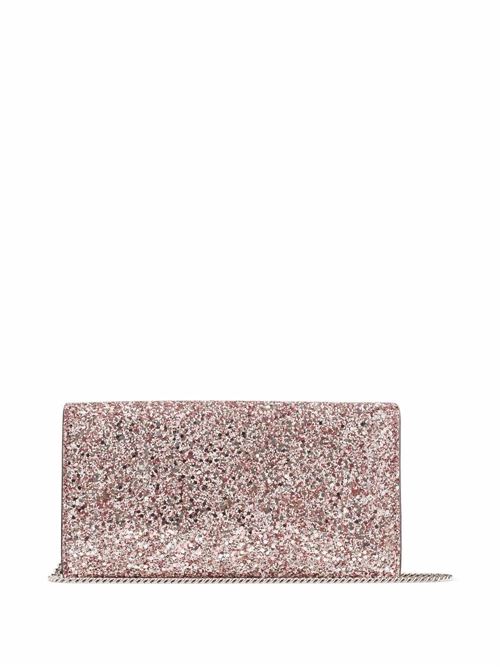 Emmi pochette con glitter grezzi Jimmy Choo | EMMIECGFROSEMIX